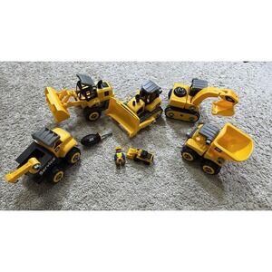 Lot Of 8 CAT Truck Bulldozer Tractor Toys Boys Construction Dump Excavator